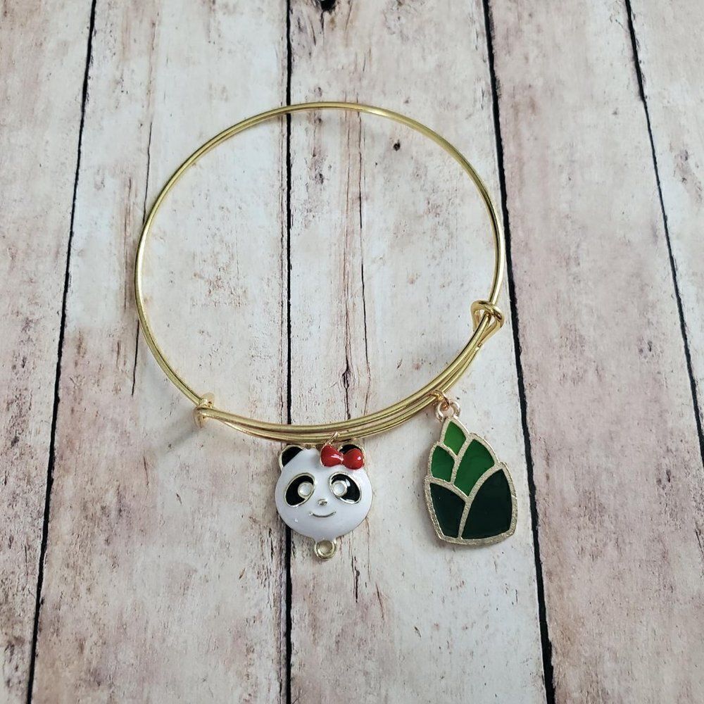 Gold Panda Bracelet, Zoologist Gift